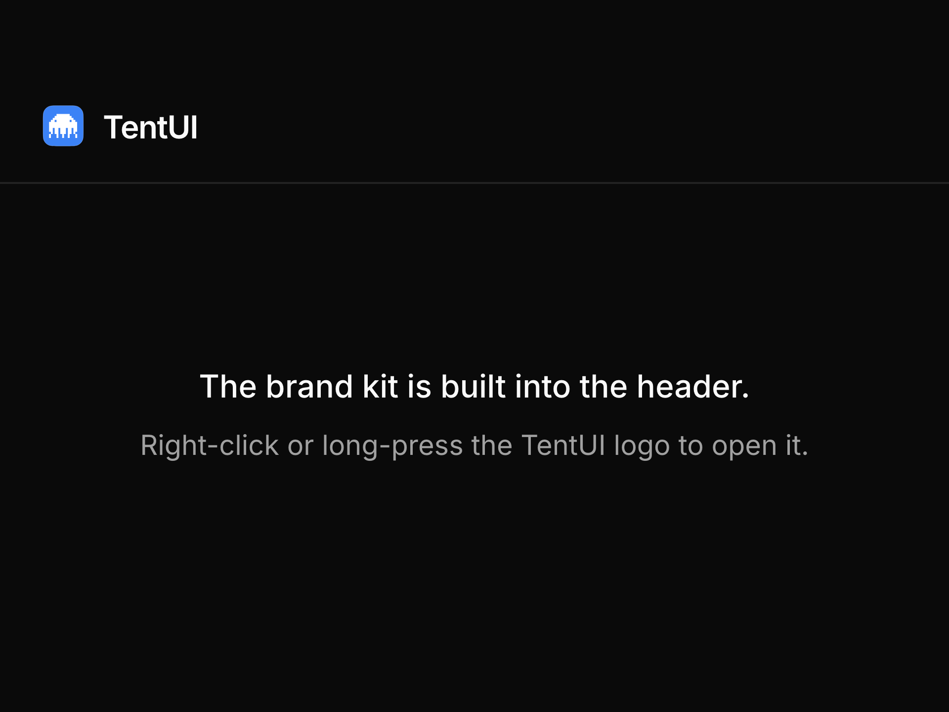 Brand Context Menu dark preview
