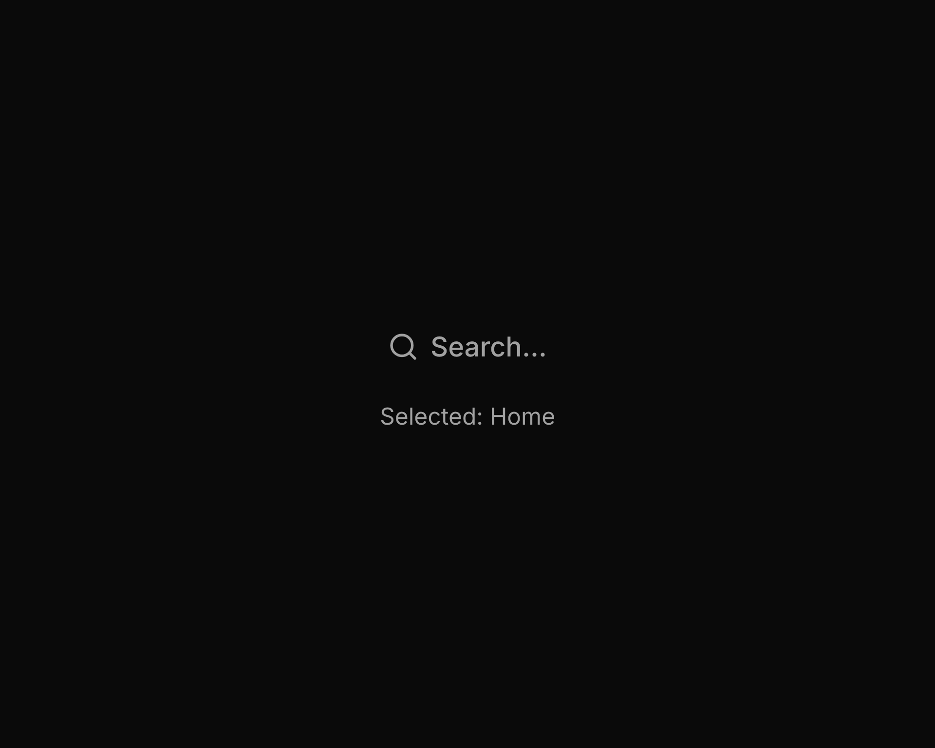 Search Command dark preview